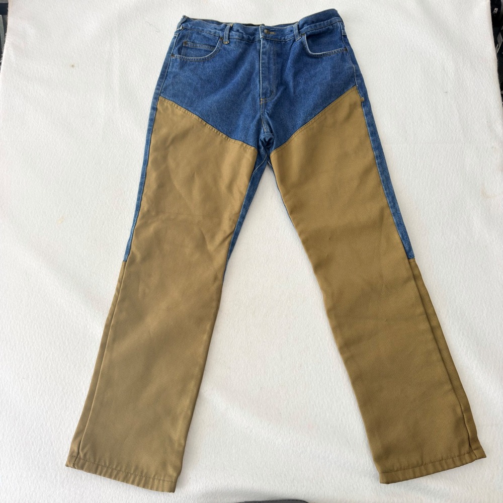 RedHead 34x32 Hunting Jeans Tan Canvas Reinforced Front Workwear Outdoor Pants